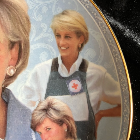 The People’s Princess, Diana. One porcelain collector plate trimmed in 23kt gold - Picture 7 of 8